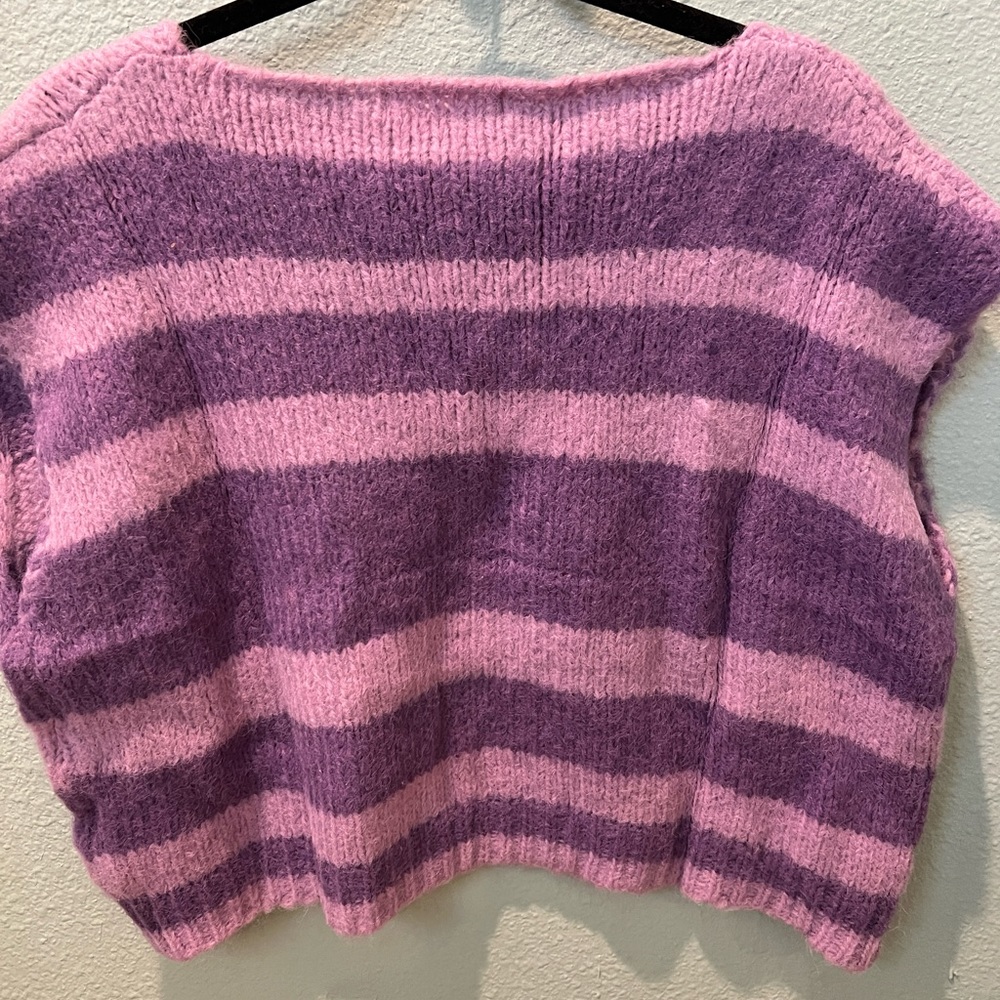 Vici Alley Striped Knit Sweater Vest Large NWT - Picture 3 of 3